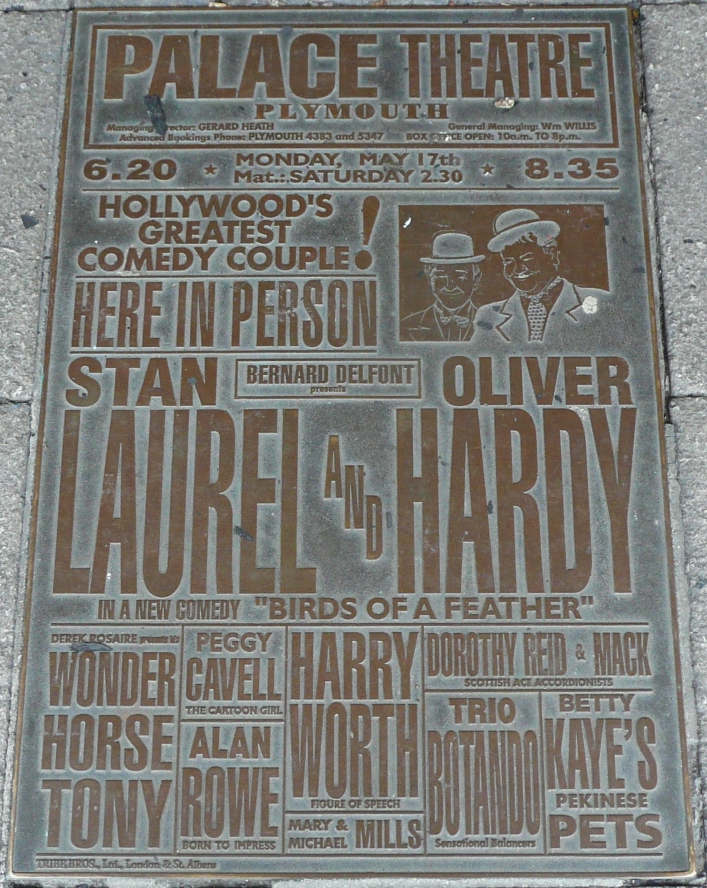Brass Plate poster outside Plymouth Palace Theatre