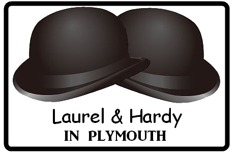 Laurel and Hardy bowler hats Palace Theatre Plymouth